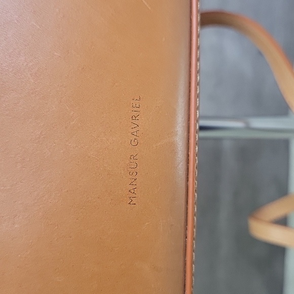 Mansur Gavriel Tan Leather Small Satchel Clutch Crossbody Shoulder Bag - Picture 2 of 12